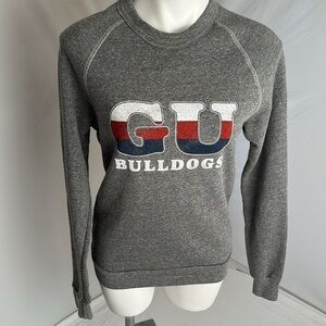 Alternative Apparel Gonzaga University Bulldogs gray red white blue sweatshirt